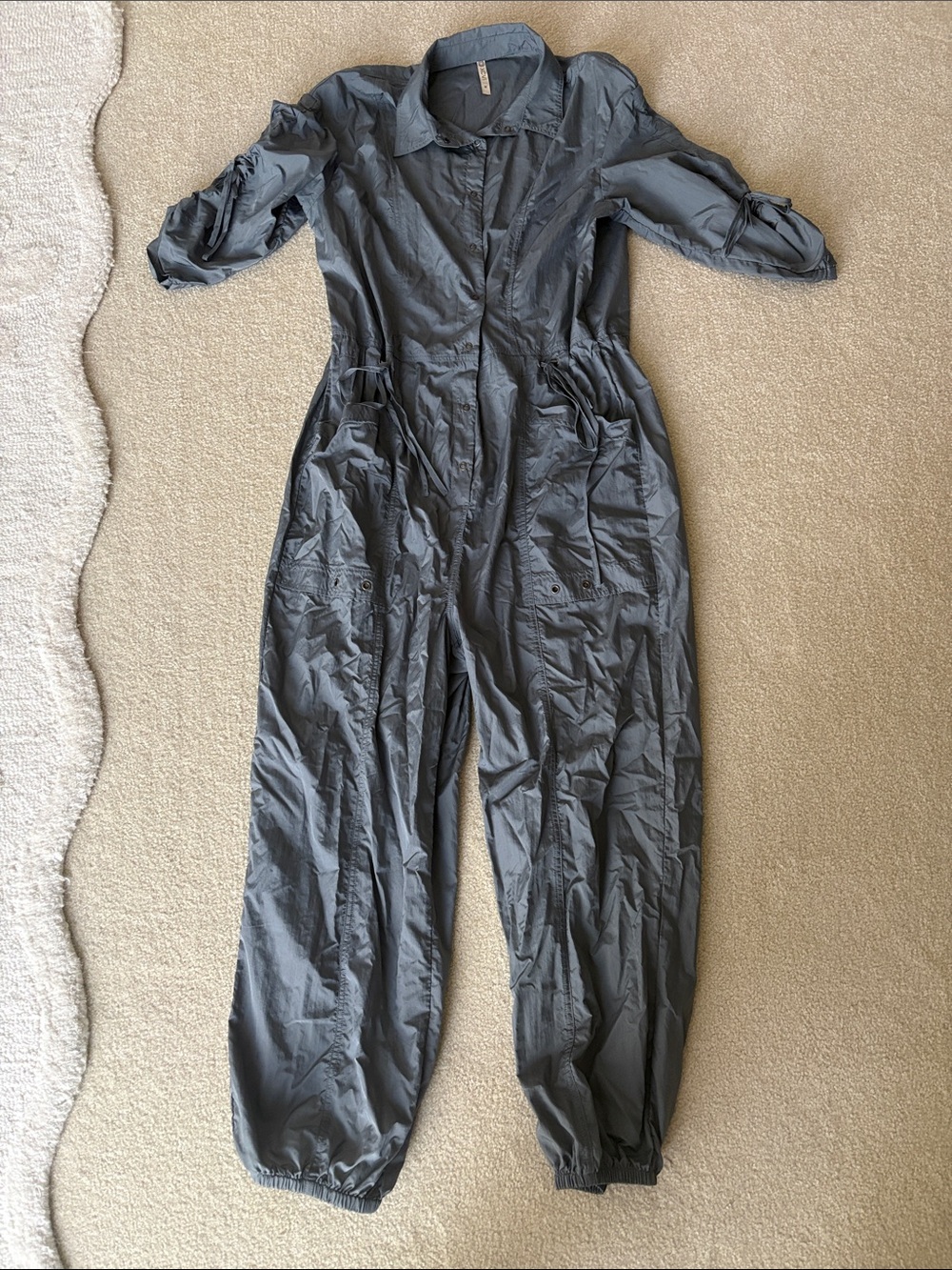 XCVI Slate Gray Utility Jumpsuit